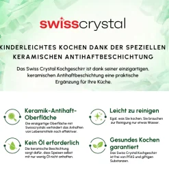 Karaca Swiss Crystal Almond Cream Pfannkuchenpfanne mit Edelstahlgriff 28 cm Creme01 Clearance