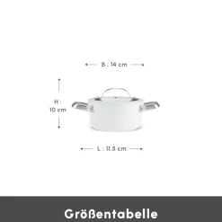 Karaca Swiss Crystal Almond Cream Kasserolle mit Edelstahlgriff 18 cm Creme01 Outlet