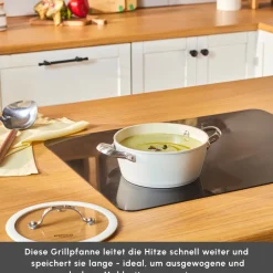 Karaca Swiss Crystal Almond Cream Kasserolle mit Edelstahlgriff 18 cm Creme01 Outlet