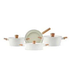 Karaca Swiss Crystal Almond Cream Induktionsfähiges 7-teiliges Töpfe-Set Creme01 Best