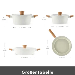 Karaca Swiss Crystal Almond Cream Induktionsfähiges 7-teiliges Töpfe-Set Creme01 Best