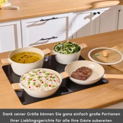 Karaca Swiss Crystal Almond Cream Induktionsfähiges 7-teiliges Töpfe-Set Creme01 Best