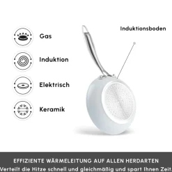 Karaca Swiss Crystal Almond Cream Pfanne mit Edelstahlgriff 16 cm Creme01