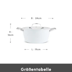 Karaca Swiss Crystal Almond Cream Kasserolle mit Edelstahlgriff 24 cm Creme01 Discount