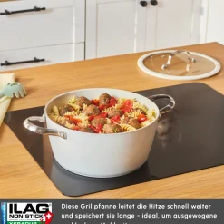 Karaca Swiss Crystal Almond Cream Kasserolle mit Edelstahlgriff 24 cm Creme01 Discount
