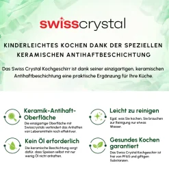 Karaca Swiss Crystal Almond Cream Handle Flache Kasserolle 26 cm Creme01 Best