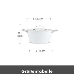 Karaca Swiss Crystal Almond Cream Stielkasserolle 20 cm Creme01 Sale