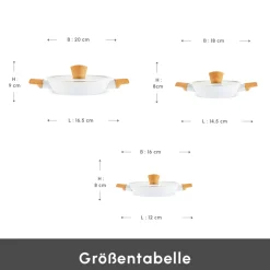 Karaca Swiss Crystal Almond, 6 teiliges Schmortopf Set, Induktion Creme Sale