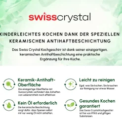Karaca Swiss Crystal Almond Cream Handle Flache Kasserolle 30 cm Creme01 Online