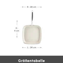 Karaca Swiss Crystal Almond Cream Stielgrill 28 cm Creme01 Sale