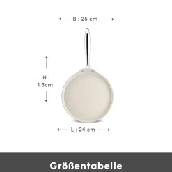Karaca Swiss Crystal Almond Cream Pfannkuchen Pfanne 25 Cm Creme01 Discount