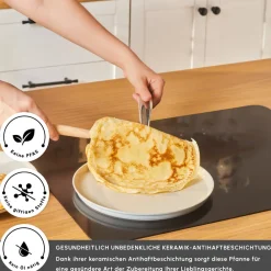 Karaca Swiss Crystal Almond Cream Pfannkuchen Pfanne 25 Cm Creme01 Discount