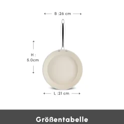 Karaca Swiss Crystal Almond Cream Pfanne 26 Cm Creme01 New