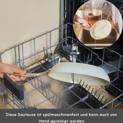 Karaca Swiss Crystal Almond Cream Pfanne mit Edelstahlgriff 30 cm Creme01 Outlet