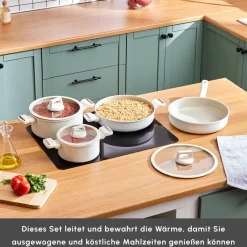Karaca Swiss Crystal Ceramica Valenti 7-Teiliges Kochgeschirr-Set Beyaz Online