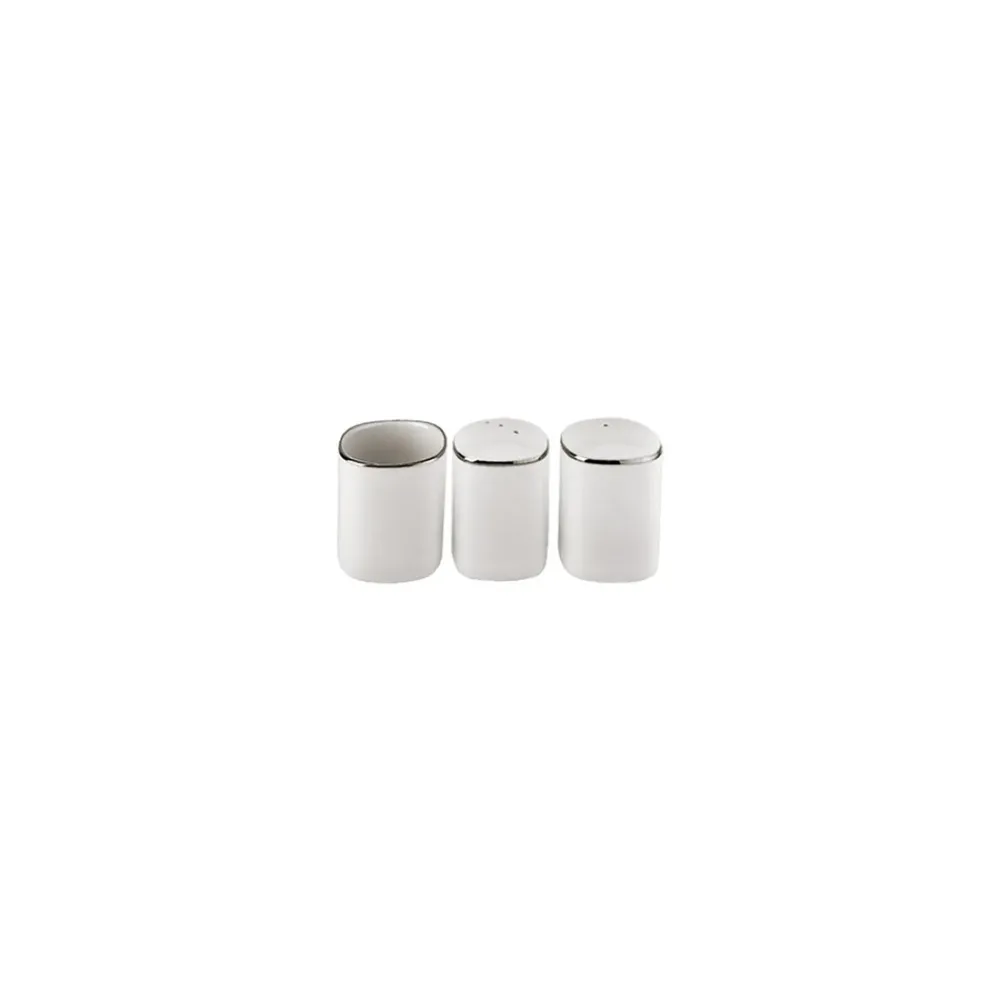 Karaca Talia Cream 60-teiliges Tafelservice für 12 Personen Platin Eckig Platın