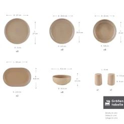 Karaca Terra 36-Teiliges 8-Personen Geschirrset Creme Creme01 Online
