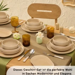 Karaca Terra 36-Teiliges 8-Personen Geschirrset Creme Creme01 Online
