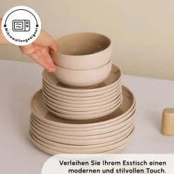 Karaca Terra 36-Teiliges 8-Personen Geschirrset Creme Creme01 Online