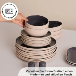 Karaca Terra 36-Teiliges 8-Personen Geschirrset Anthrazit Anthracıt01 Sale