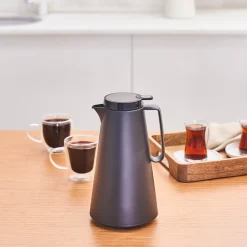 Karaca Thermoglas Lina Auslaufsichere Thermoskanne 1 Lt Schwarz Siyah Outlet