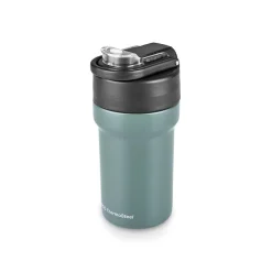 Karaca Thermosteel Camping 2-in-1 Edelstahl-Thermosflasche 450 ml Khaki Clearance