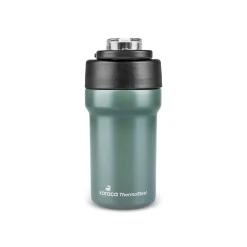 Karaca Thermosteel Camping 2-in-1 Edelstahl-Thermosflasche 450 ml Khaki Clearance