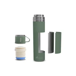 Karaca Thermosteel Earth Auslaufsicherer Edelstahl-Thermos 680 ml Khaki Clearance