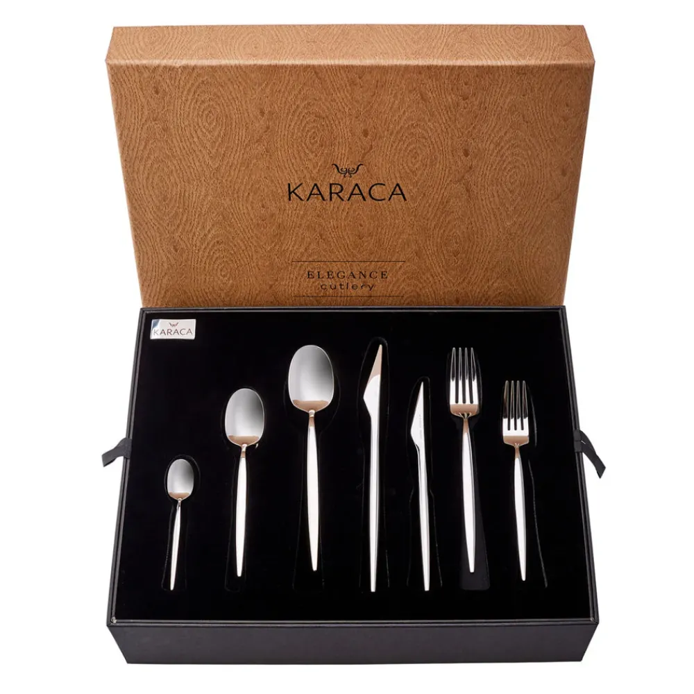 Karaca Thor 316+ 84-teiliges Besteckset für 12 Personen Platın Online