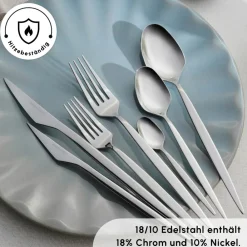 Karaca Thor Elegance Besteckset , 84 teilig, 12 Personen Platın Clearance
