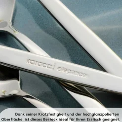 Karaca Thor Elegance Besteckset , 84 teilig, 12 Personen Platın Clearance