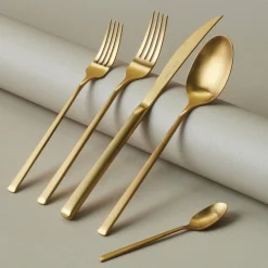 Karaca Tivoli Matte Gold 6-Personen 30-teiliges Besteckset Sale