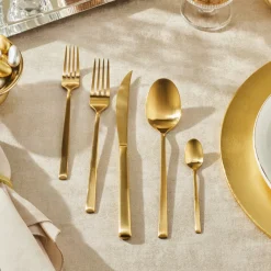 Karaca Tivoli Matte Gold 6-Personen 30-teiliges Besteckset Sale