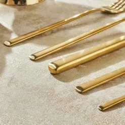 Karaca Tivoli Matte Gold 6-Personen 30-teiliges Besteckset Sale