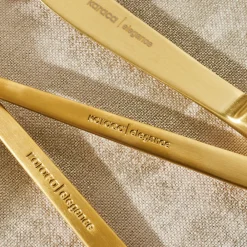 Karaca Tivoli Matte Gold 6-Personen 30-teiliges Besteckset Sale
