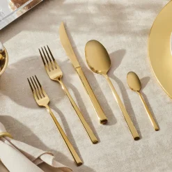 Karaca Tivoli Shiny Gold 6-Personen 30-teiliges Besteckset Outlet