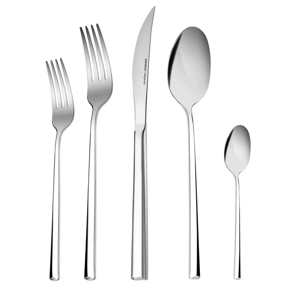 Karaca Tivoli 60-teiliges Besteck-Set für 12 Personen Rosa01 Discount