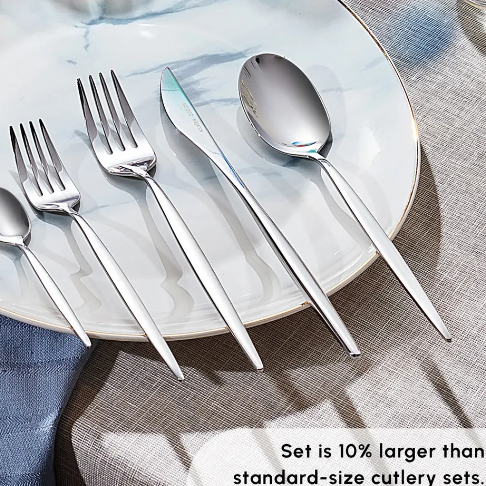 Karaca Tivoli 60-teiliges Besteck-Set für 12 Personen Rosa01 Discount