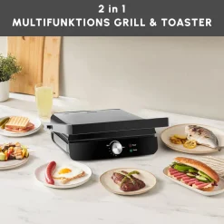 Karaca Toastmaster Toaster und Grillmaschine, 2000W Inox Discount