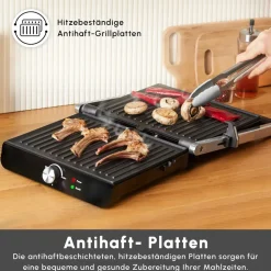 Karaca Toastmaster Toaster und Grillmaschine, 2000W Inox Discount