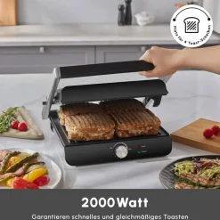 Karaca Toastmaster Toaster und Grillmaschine, 2000W Inox Discount