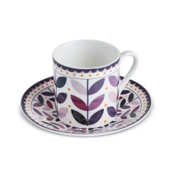 Karaca Tracy 12-teiliges Bone China Espresso Türkisch-Kaffeetassen-Set für 6 Personen, 80 ml, Mehrfarbig Gold Outlet