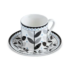 Karaca Tracy 12-teiliges Bone China Espresso Türkisch-Kaffeetassen-Set für 6 Personen, 80 ml, Mehrfarbig Gold Outlet