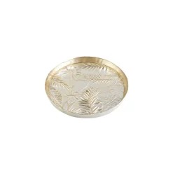 Karaca Tropic Serviertablett aus Glas Gold Hot