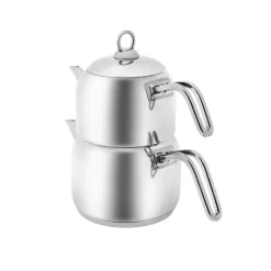 Karaca Urban Midi Metall-Teekannen-Set Sılber01 Discount