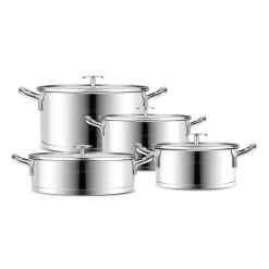Karaca Vapor 8-teiliges Edelstahl-Topfset mit Sieb Sale