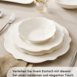 Karaca Vera White Geschirrset für 12 Personen, 84 teilig Weıß Best