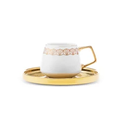 Karaca Verde 12-teiliges Porzellan Espresso Türkischer Kaffeetassen-Set für 6 Personen, 100 ml, Mehrfarbig Grün01 Clearance