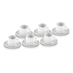 Karaca Vezir 6 Personen Kaffeetassen-Set 80 ml Weıß01 New