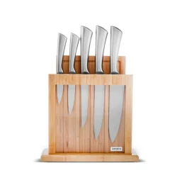 Karaca Vigor 7-teiliges Messerset und Schneidebrett Holz03 Clearance